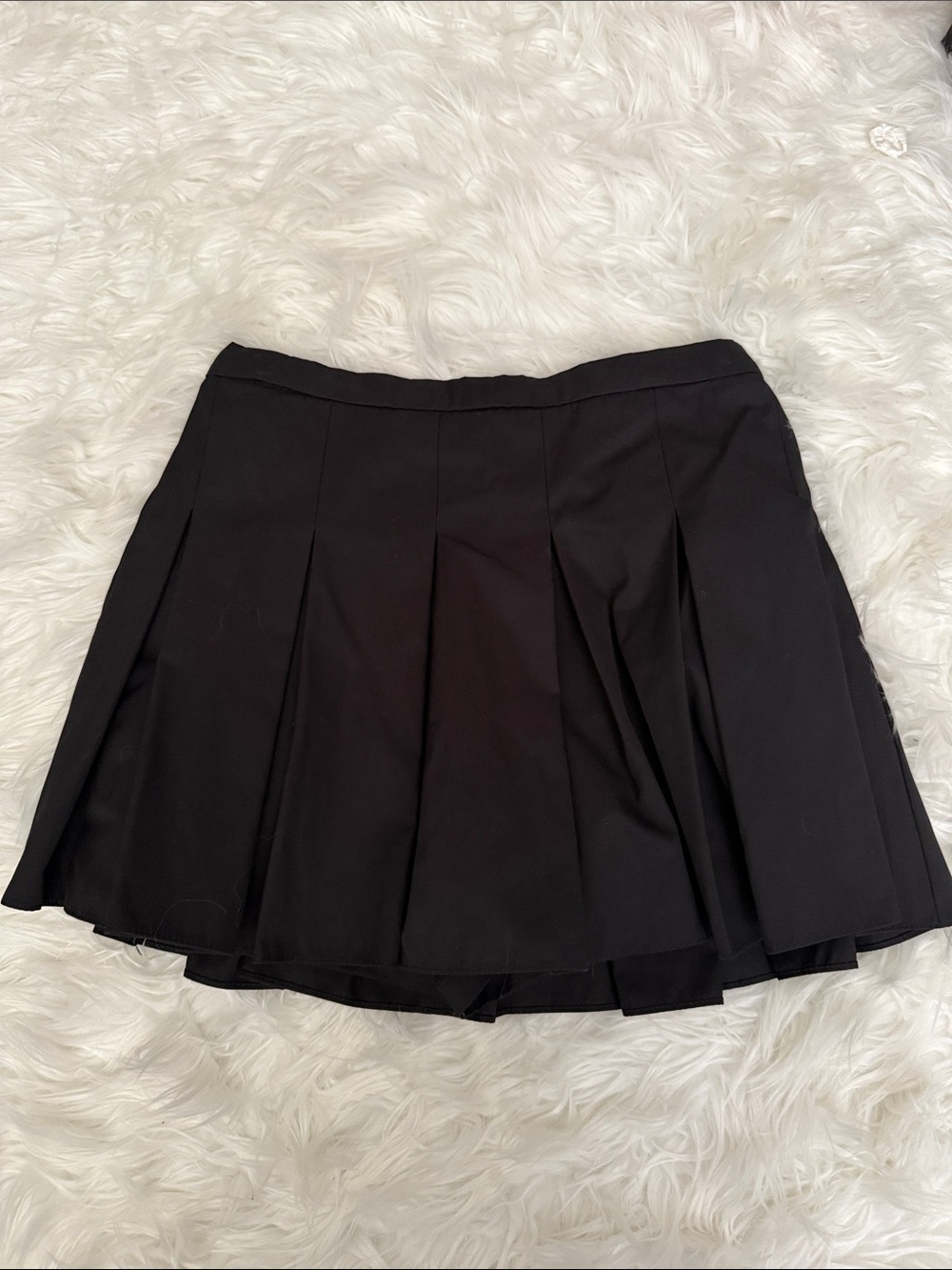 Amanda Uprichard Black Pleated Skater Mini Skort